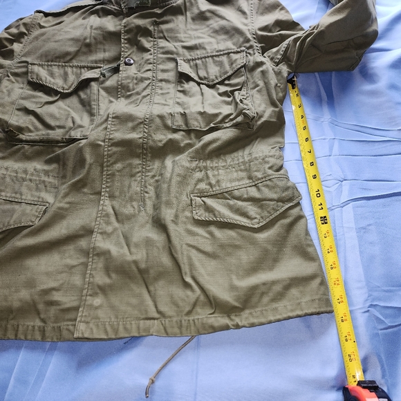 VINTAGE US MILITARY M-65 FIELD JACKET OG 107 OLIVE GREEN SIZE MEDIUM IS USED - Picture 12 of 16